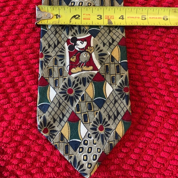 Vintage Disney Mickey Mouse 100% Silk Abstract Design - Picture 7 of 7